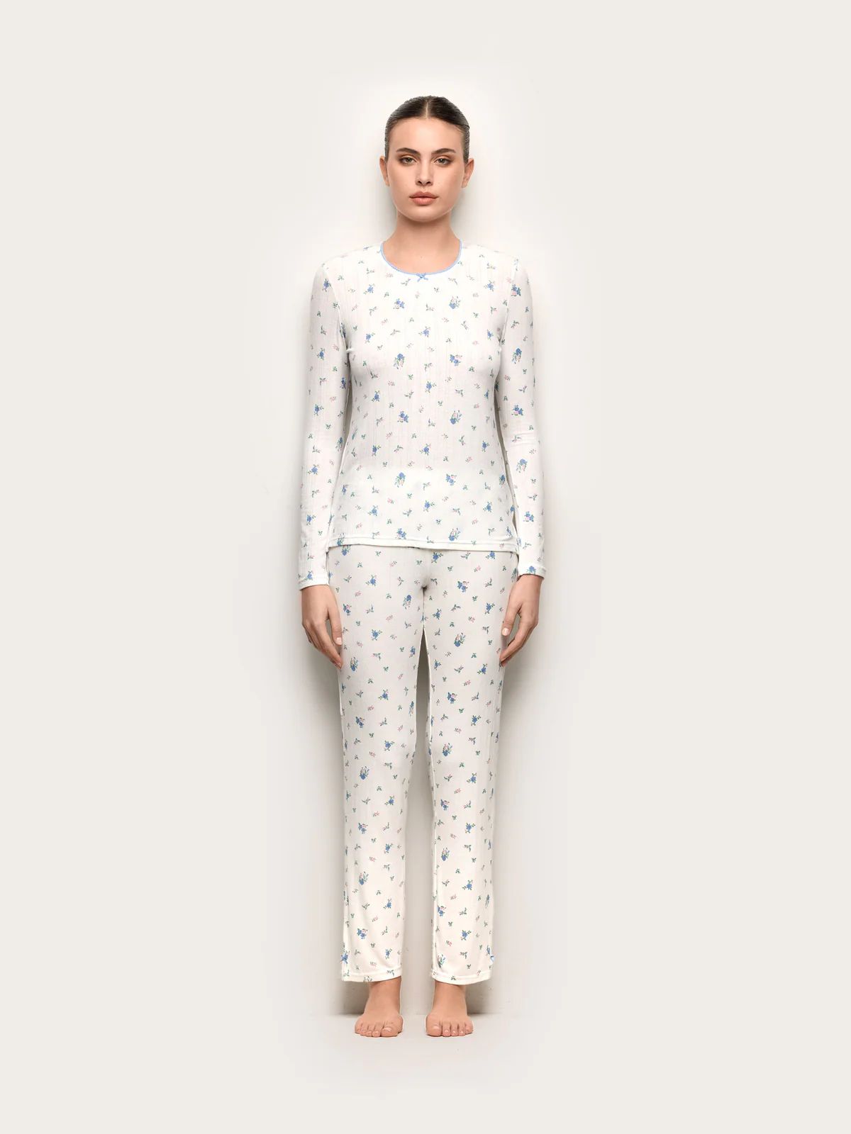 Yamamay Pointell Long Jacquard Jersey Pyjamas PPLD191004 Women's-1