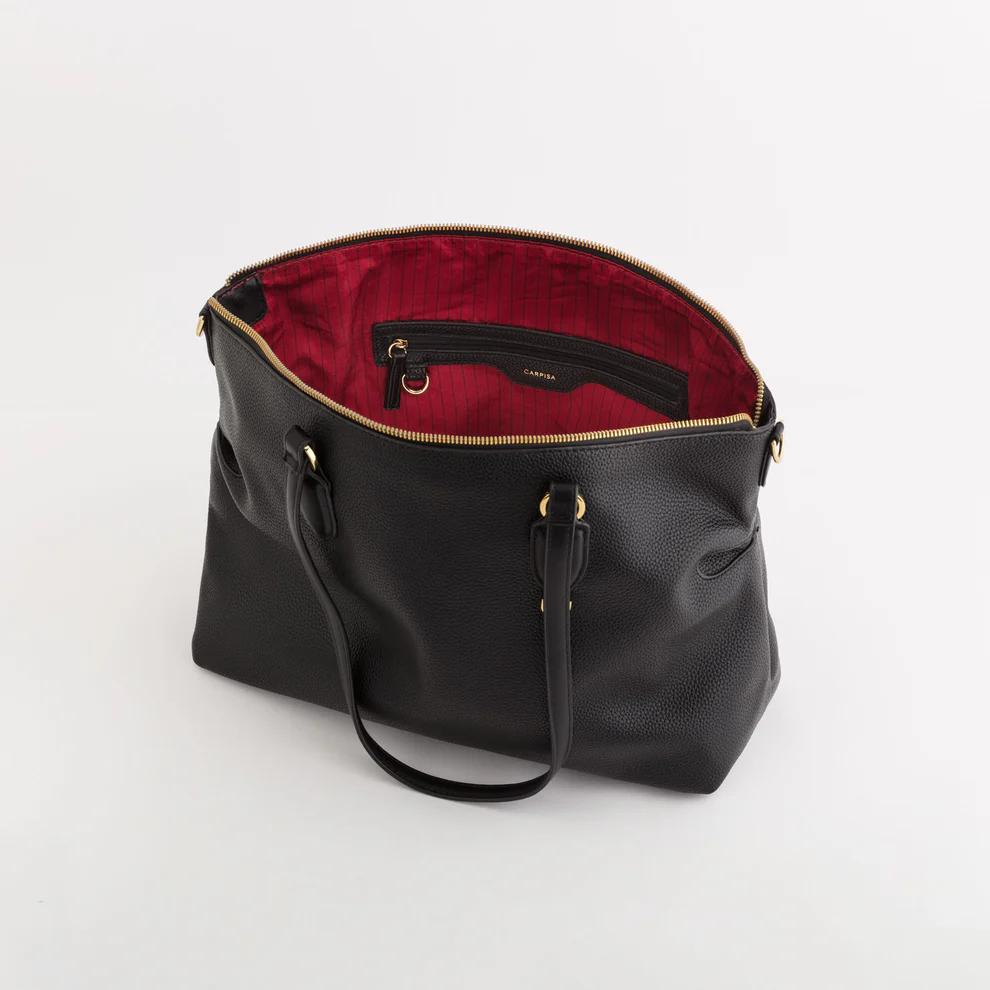 Carpisa Augusta Shopping Bag Zip Closure Shopper With Removable Strap-3
