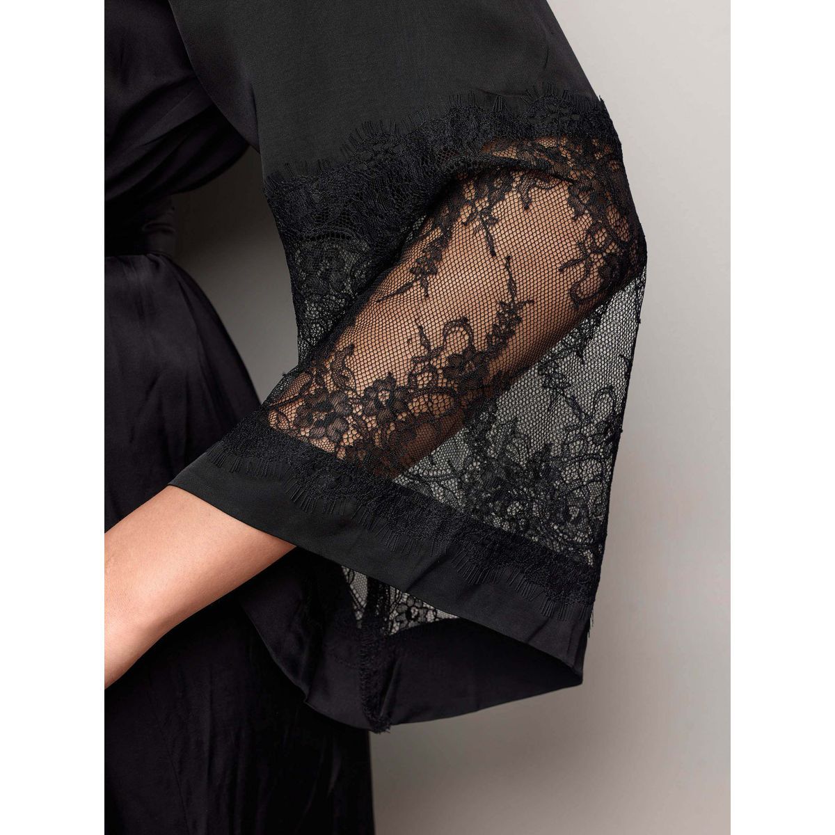 Yamamay Desire Kimono Nightwear Sheer Black One Size-3