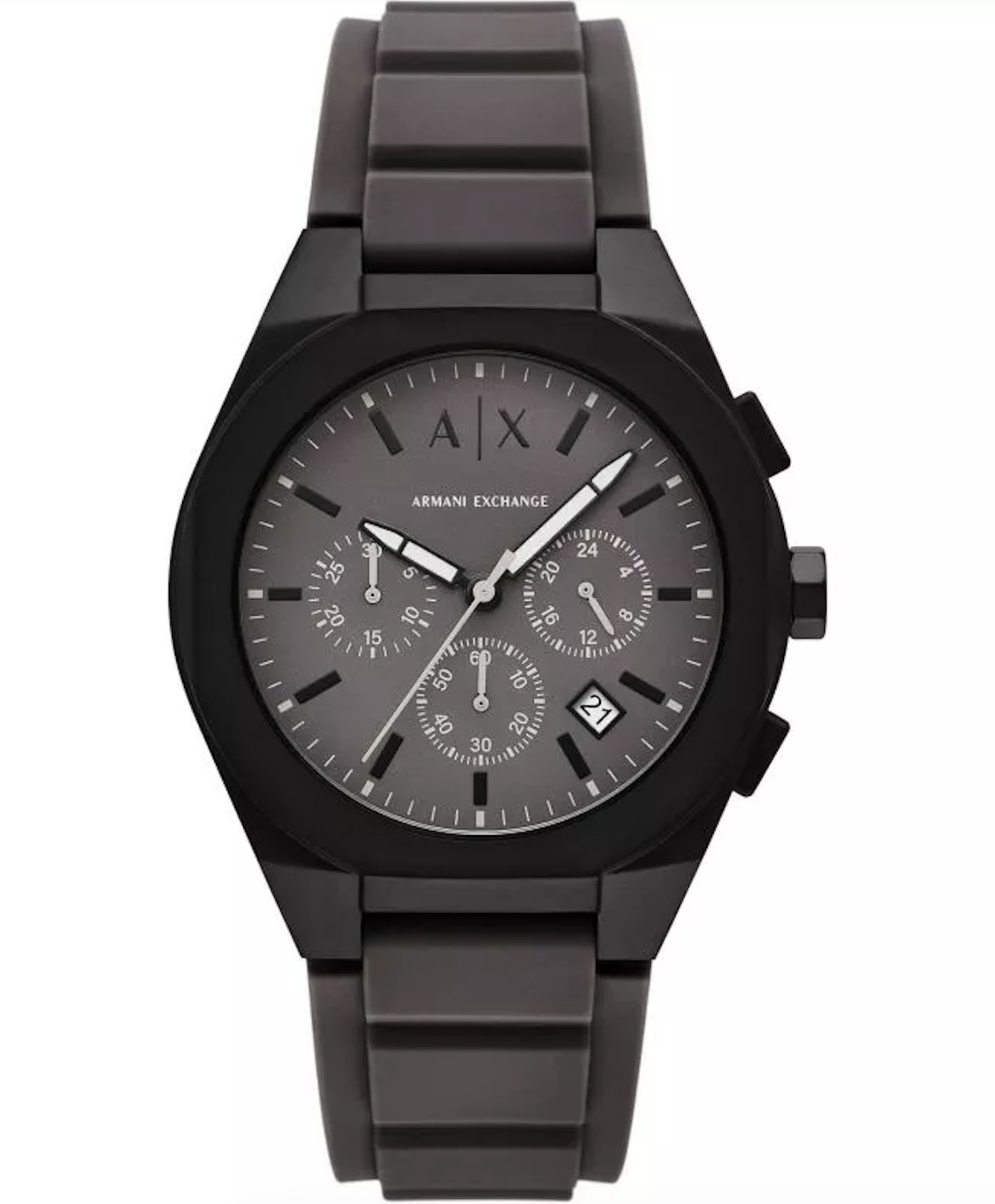 Armani Exchange Chronograph Men's Watch AX4191 Leather Steel Silicone-1