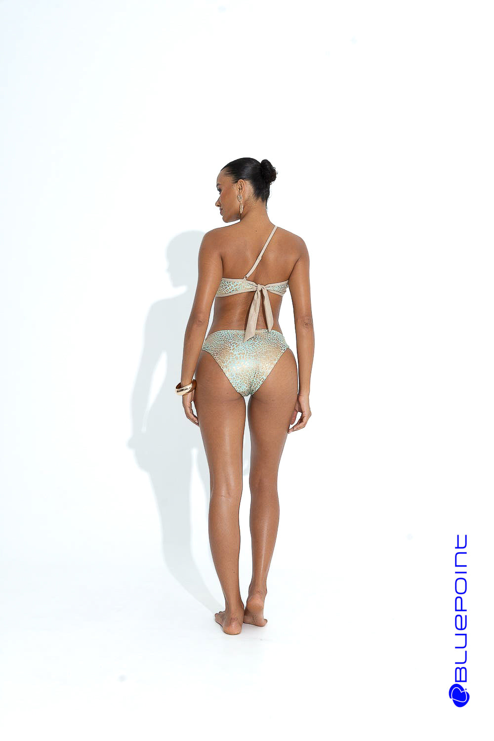 Bluepoint 'WILD CAT' ONE SHOULDER BIKINI CROP TOP
