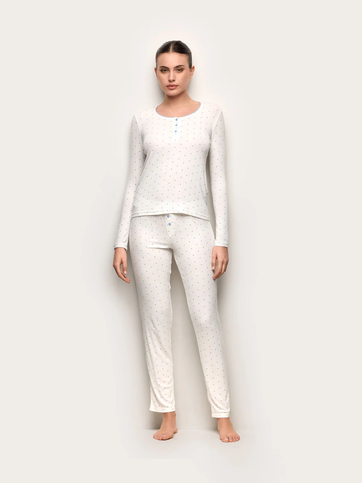 Yamamay Pointelle Woman Long Pyjamas S-XL-1