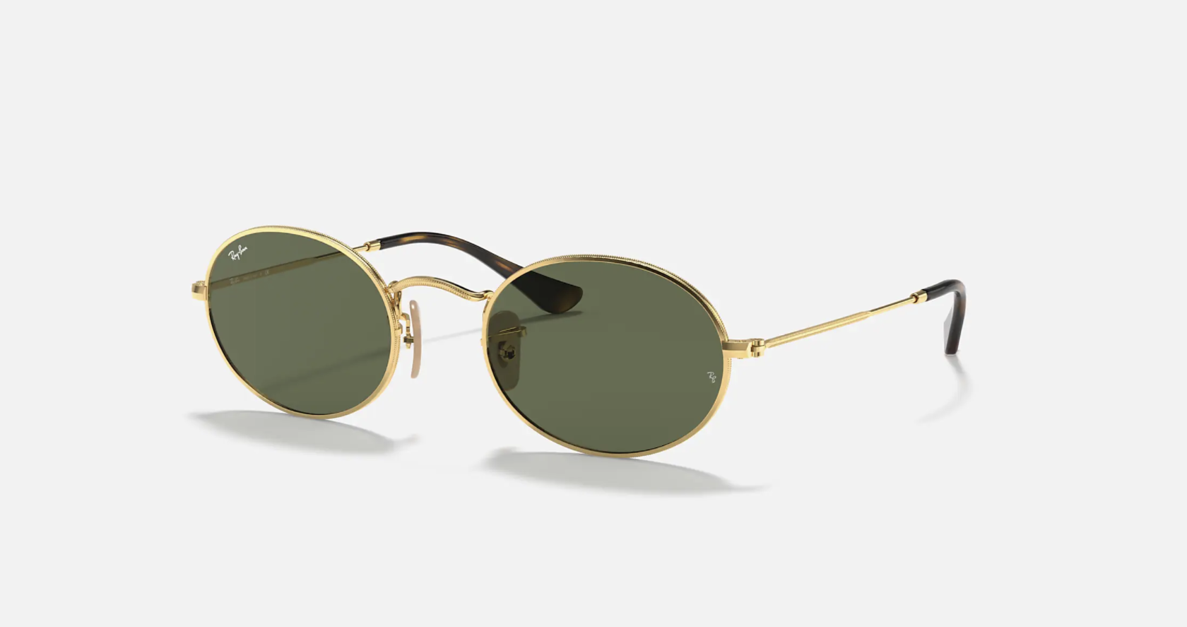 Ray-Ban RB3547N Oval Metal Sunglasses Flat Crystal Lenses 51/21-1