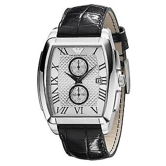 Emporio Armani Renato AR2447 Men's Chronograph 43mm Black Leather-1