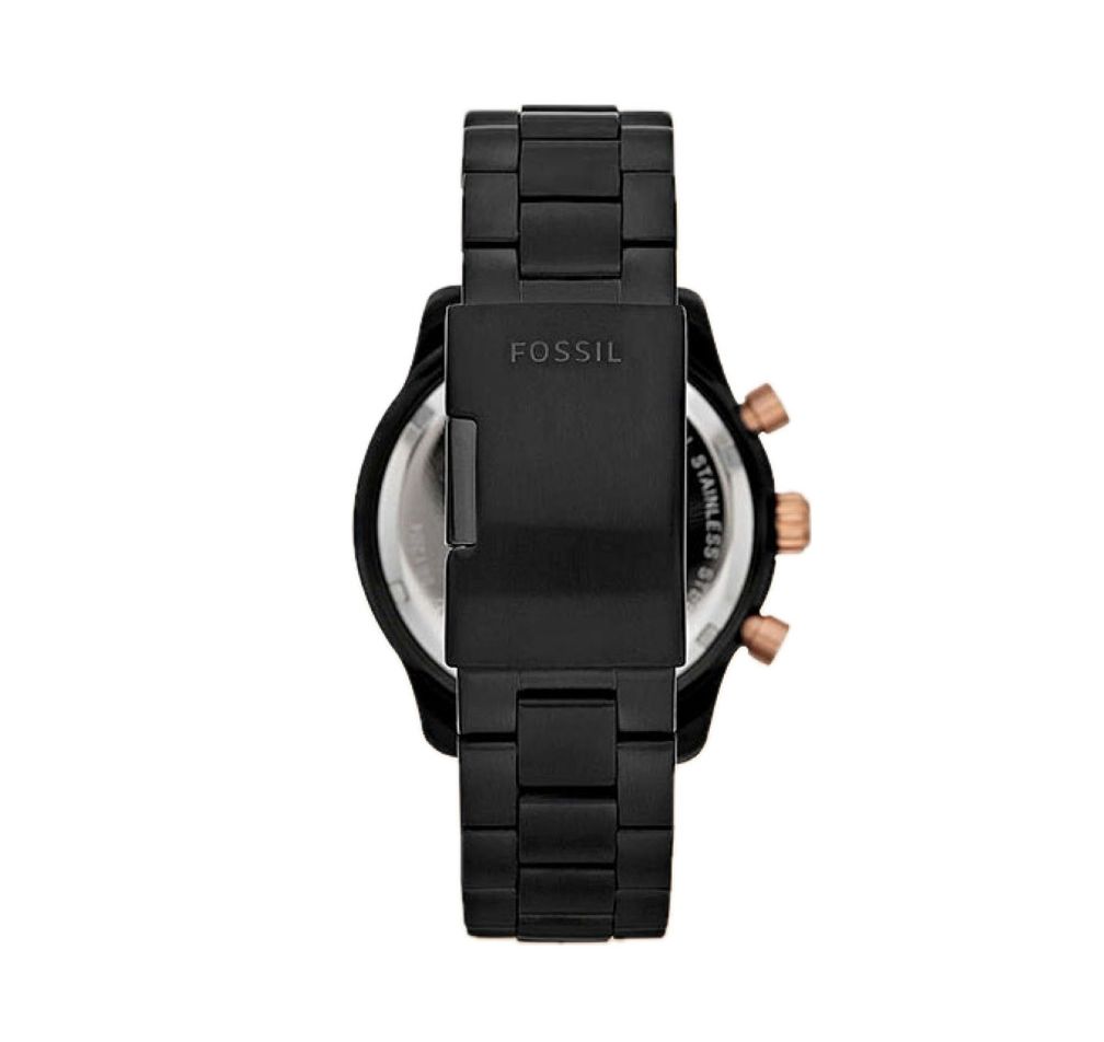 Fossil Keaton CH2817 Men's Chronograph Watch 43mm Black Rose Gold-1