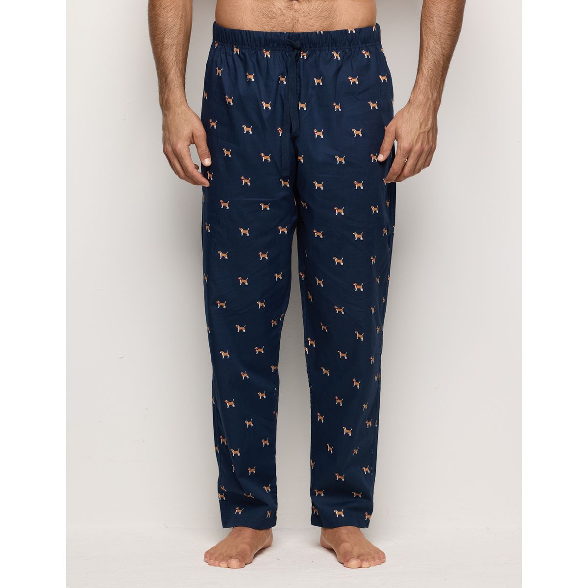 Yamamay Mix & Match Long Dog-Print Pyjama Trousers Cotton Canvas-1