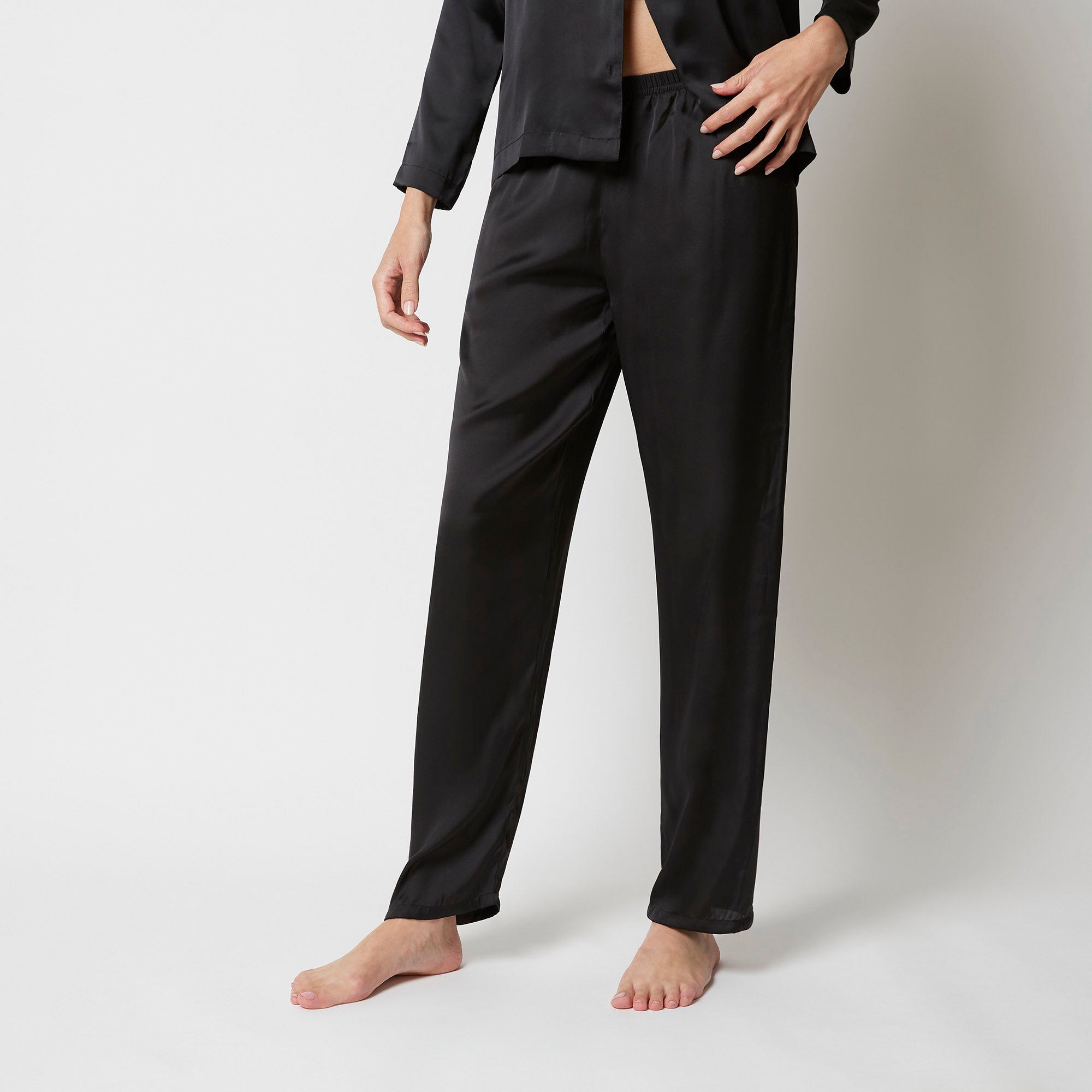 Yamamay Primula Color Satin Trousers Pyjama Pants Elastic Waist-3
