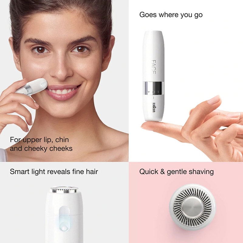 Braun FS1000 Face Mini Hair Remover Facial Trimmer with Smartlight-1