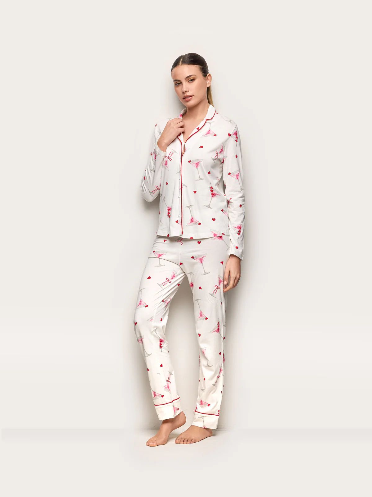 Yamamay That's Amore Long Open Women's Pajama Printed PPRD191003-1
