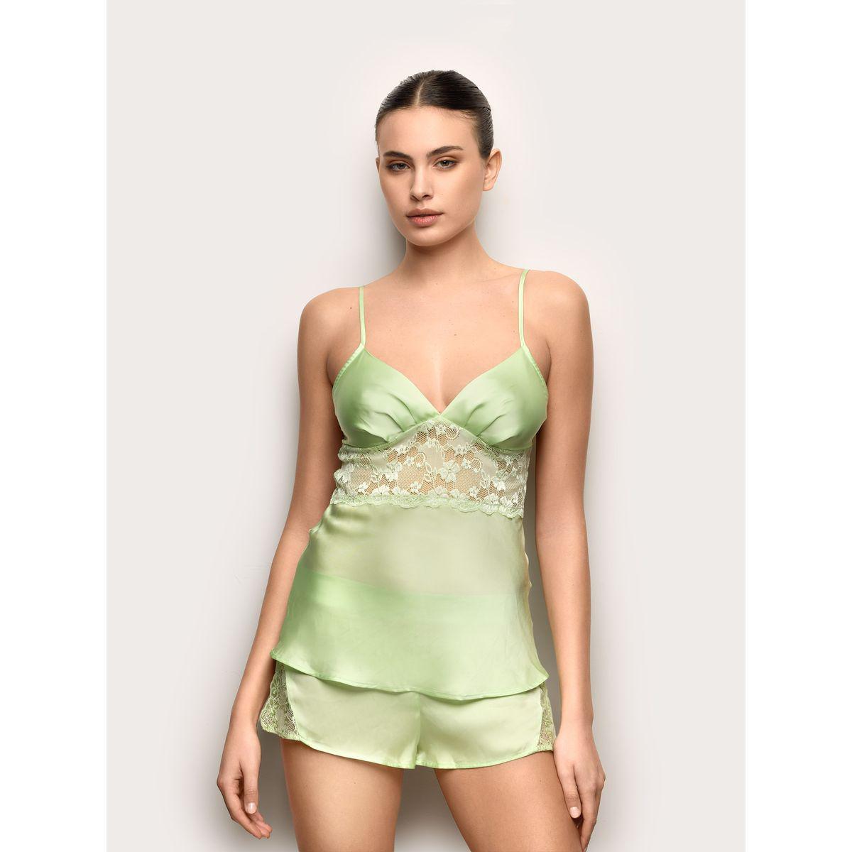 Yamamay Primula Color Satin & Lace Cami Top S-XL-1