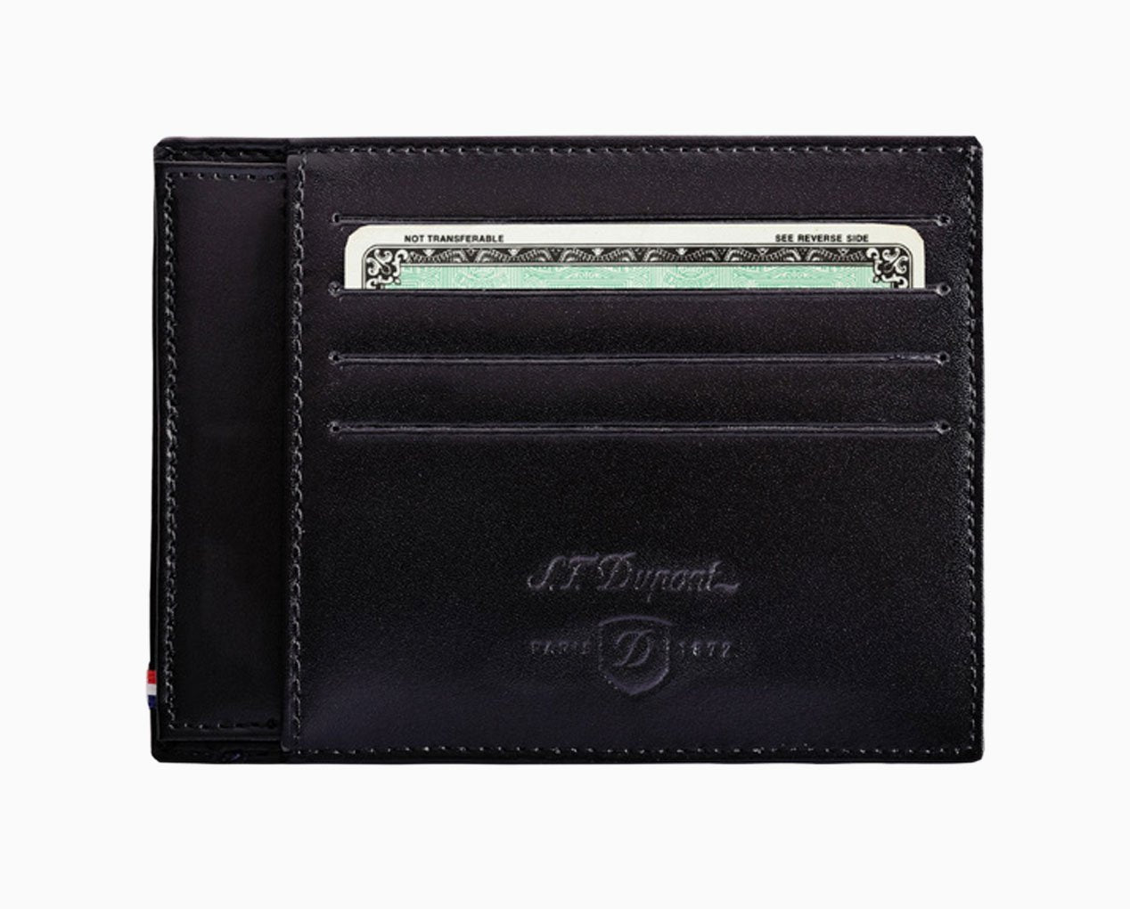 S.T. Dupont Line D Card Holder Wallet Black 9 x 12 cm-1