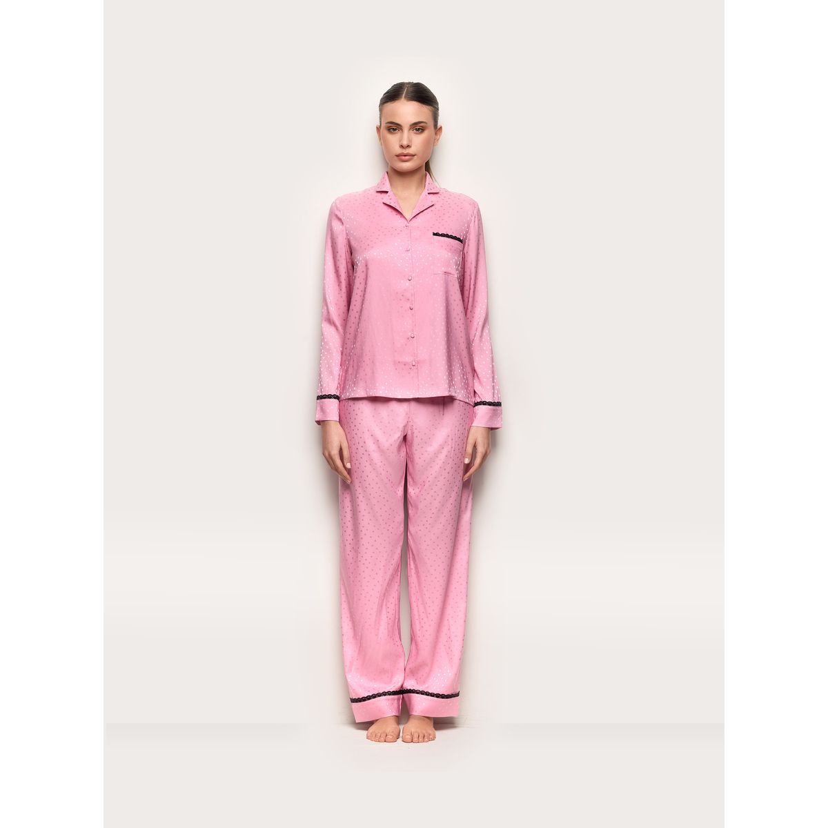 Yamamay Caprice Women's Long Open Pyjamas Candy Pink (S/M/L)-1