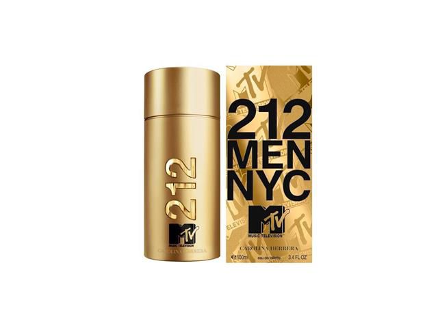 Carolina Herrera 212 Men NYC x MTV Eau de Toilette 100 ml Gold Bottle-1