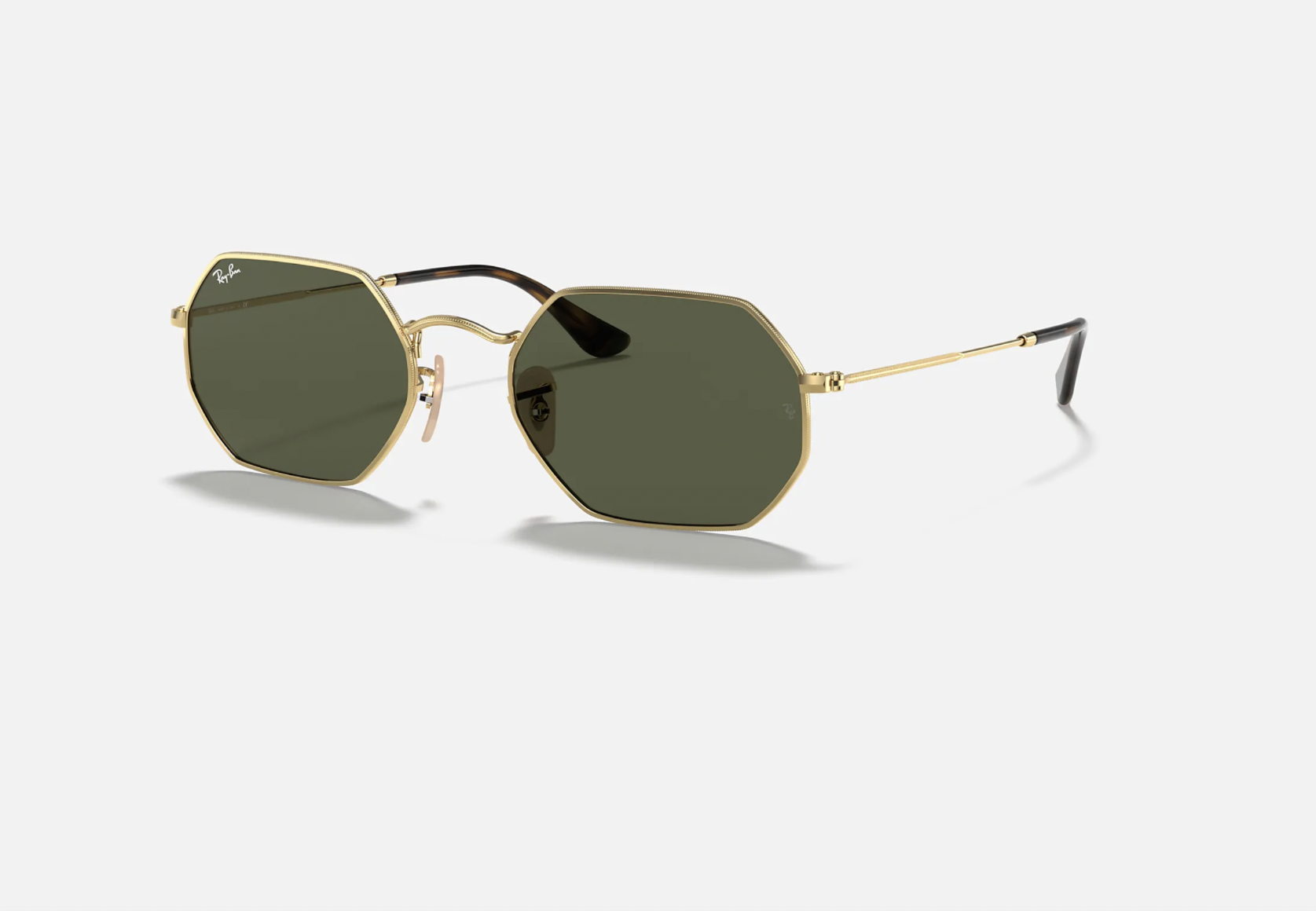 Ray-Ban RB3556 Octagonal Metal Sunglasses 53-21 Polished Gunmetal-1