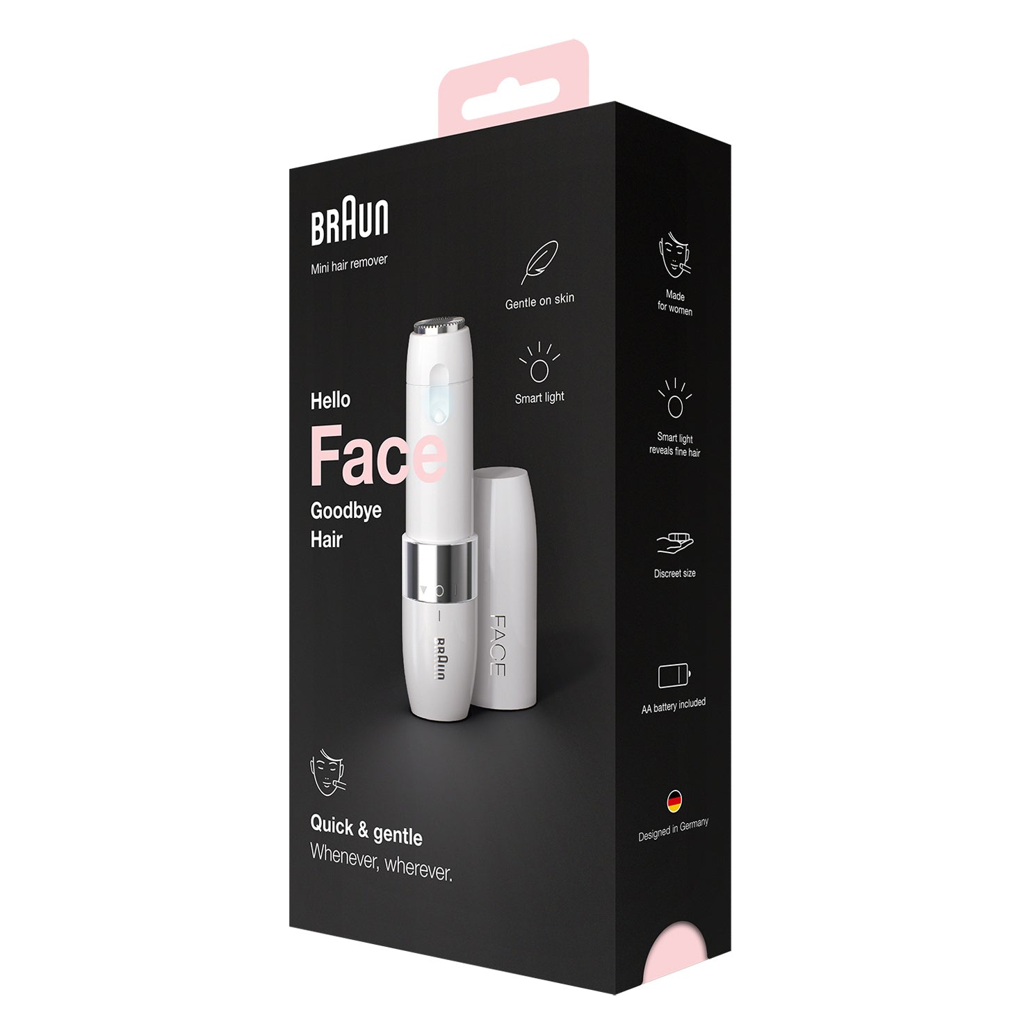 Braun FS1000 Face Mini Hair Remover Facial Trimmer with Smartlight-1