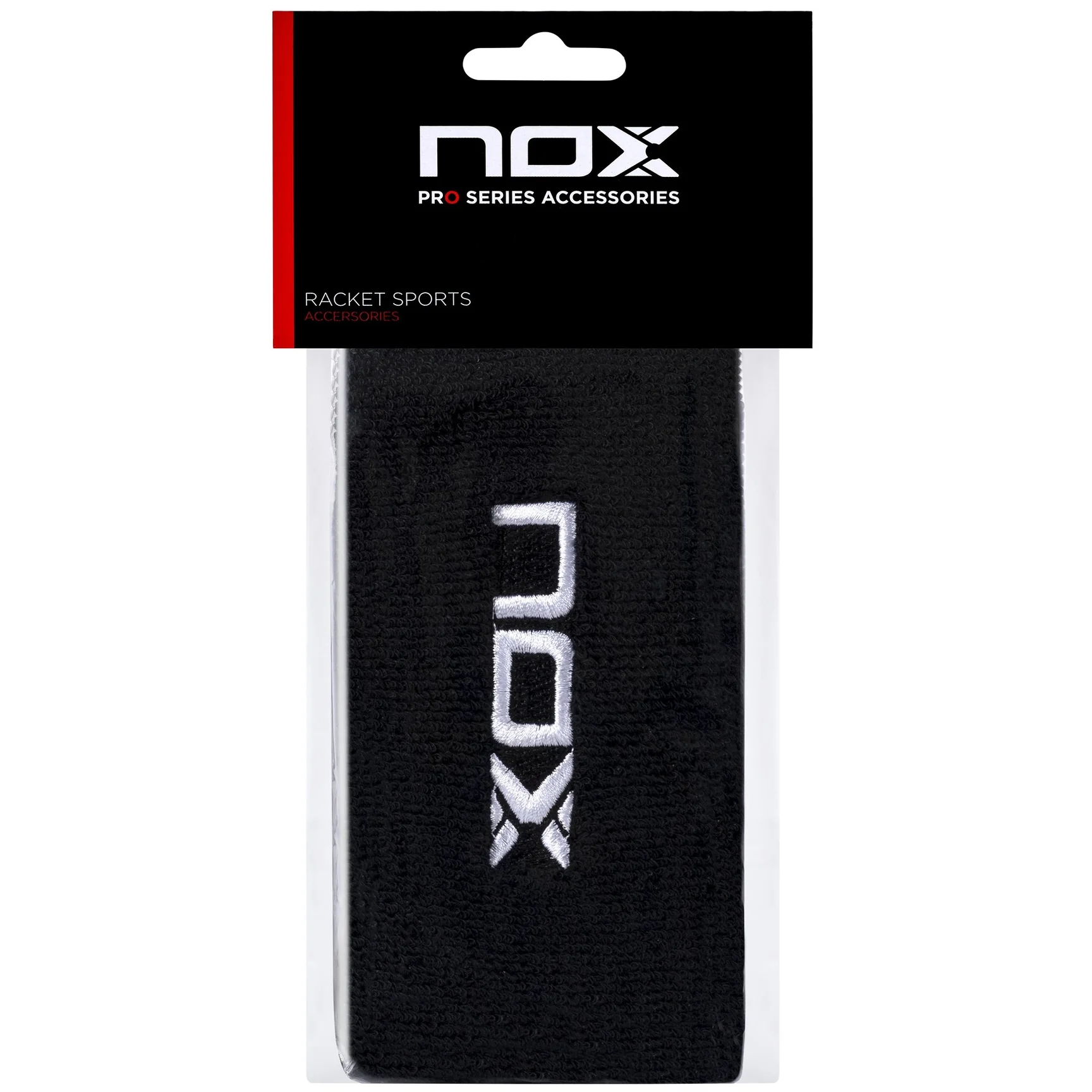 Nox Long Sport Wristbands Padel Black/White 2-Pack-1