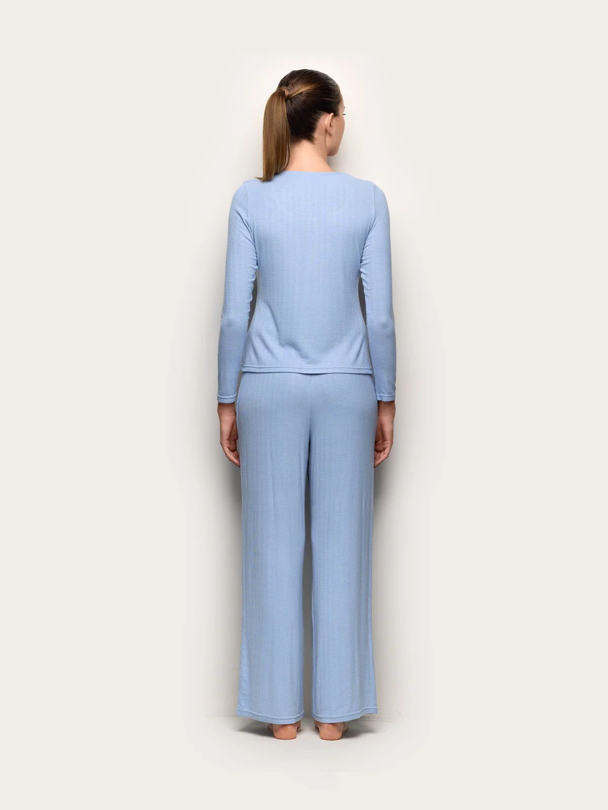 Yamamay Pointelle Long Pyjama Set Women's Jacquard Jersey-1