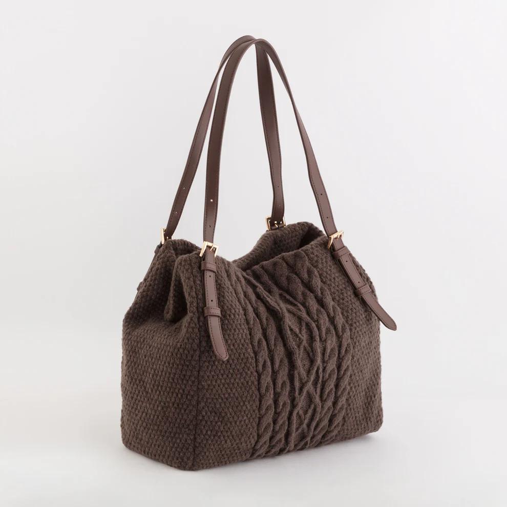 Carpisa Verrés Women's Shopping Bag Braided Fabric PU Leather Inserts-5