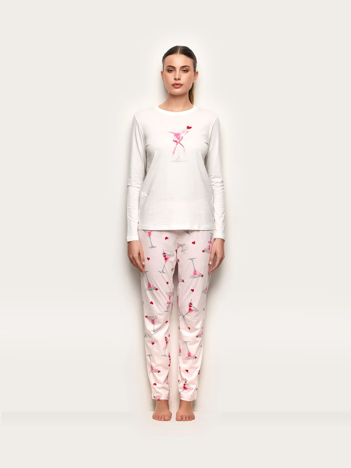 Yamamay That's Amore Long Women's Pyjamas Two-Piece Long-Sleeve Amande-1