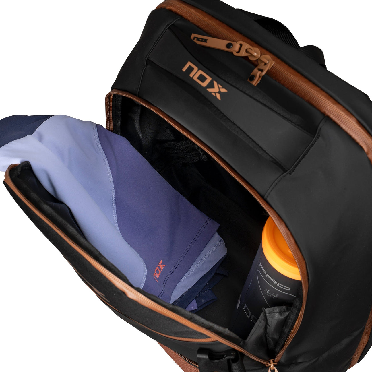 Nox Luxury Open Series Padel Backpack 30L Black Brown-5