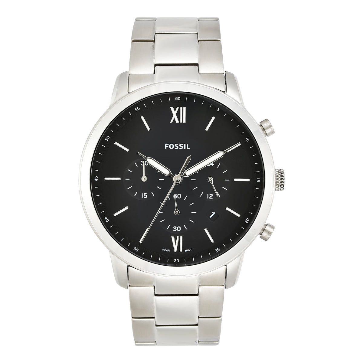 Fossil Neutra Chronograph Men's Watch 44mm Black Stainless Steel-1