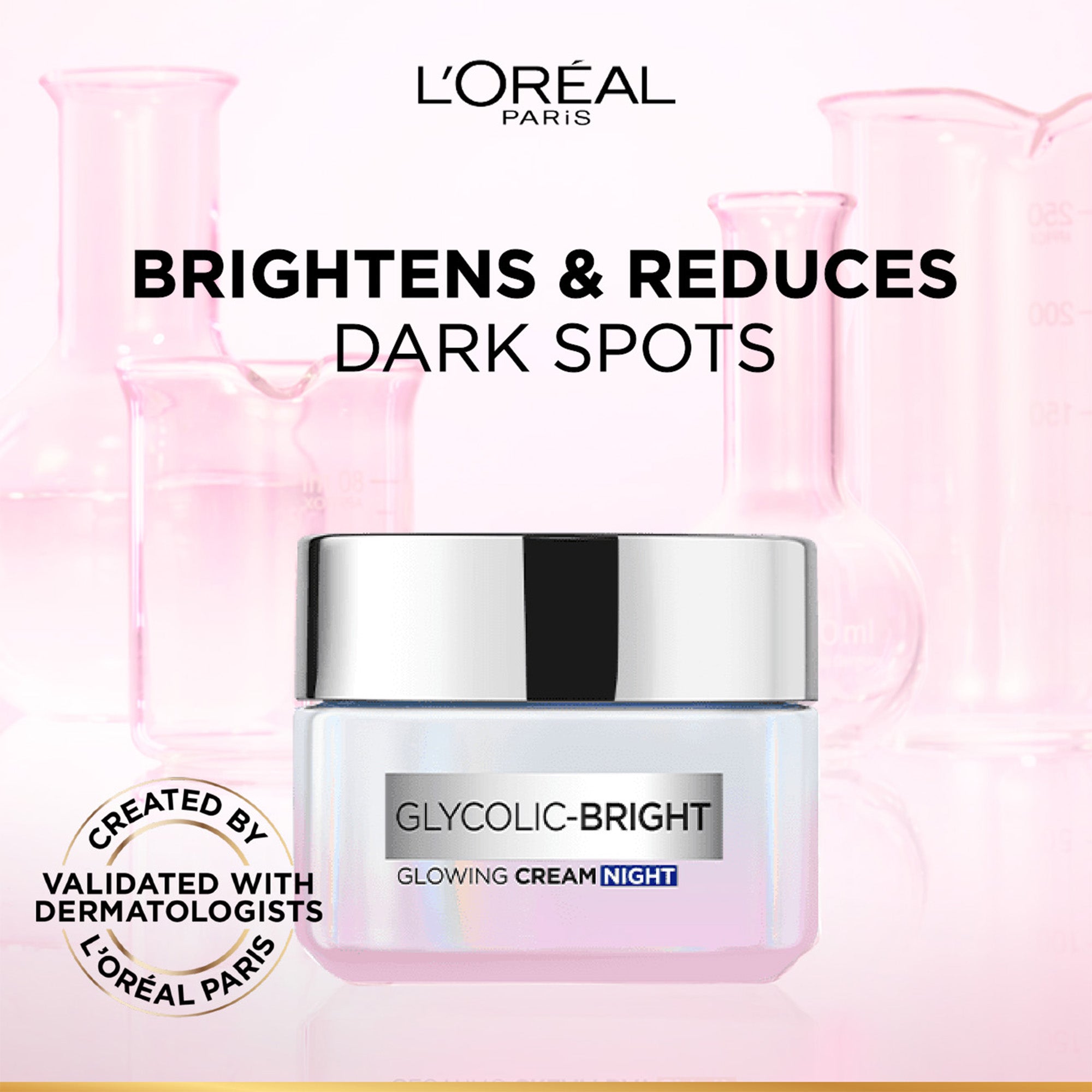 L'Oréal Paris Glycolic Bright Glowing Night Cream 50ml Overnight Brightening-1