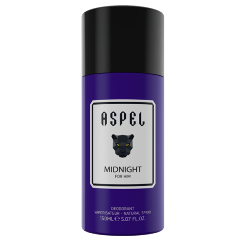 Aspel Midnight For Him Deodorant Spray 150 ml Woody Floral Musk-1