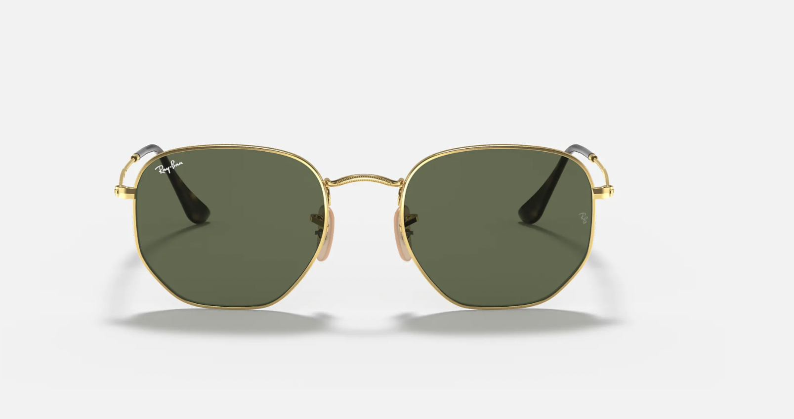 Ray-Ban RB3548 Hexagonal Sunglasses Flat Crystal Glass Lenses-2