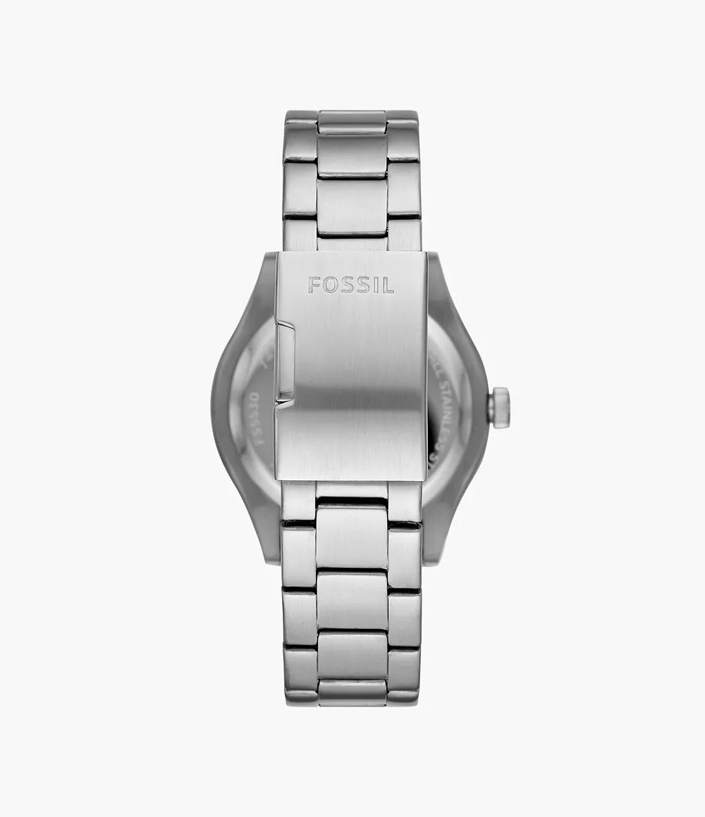 Fossil Belmar Three-Hand Date Watch 44 mm Silver Case Green Dial-3