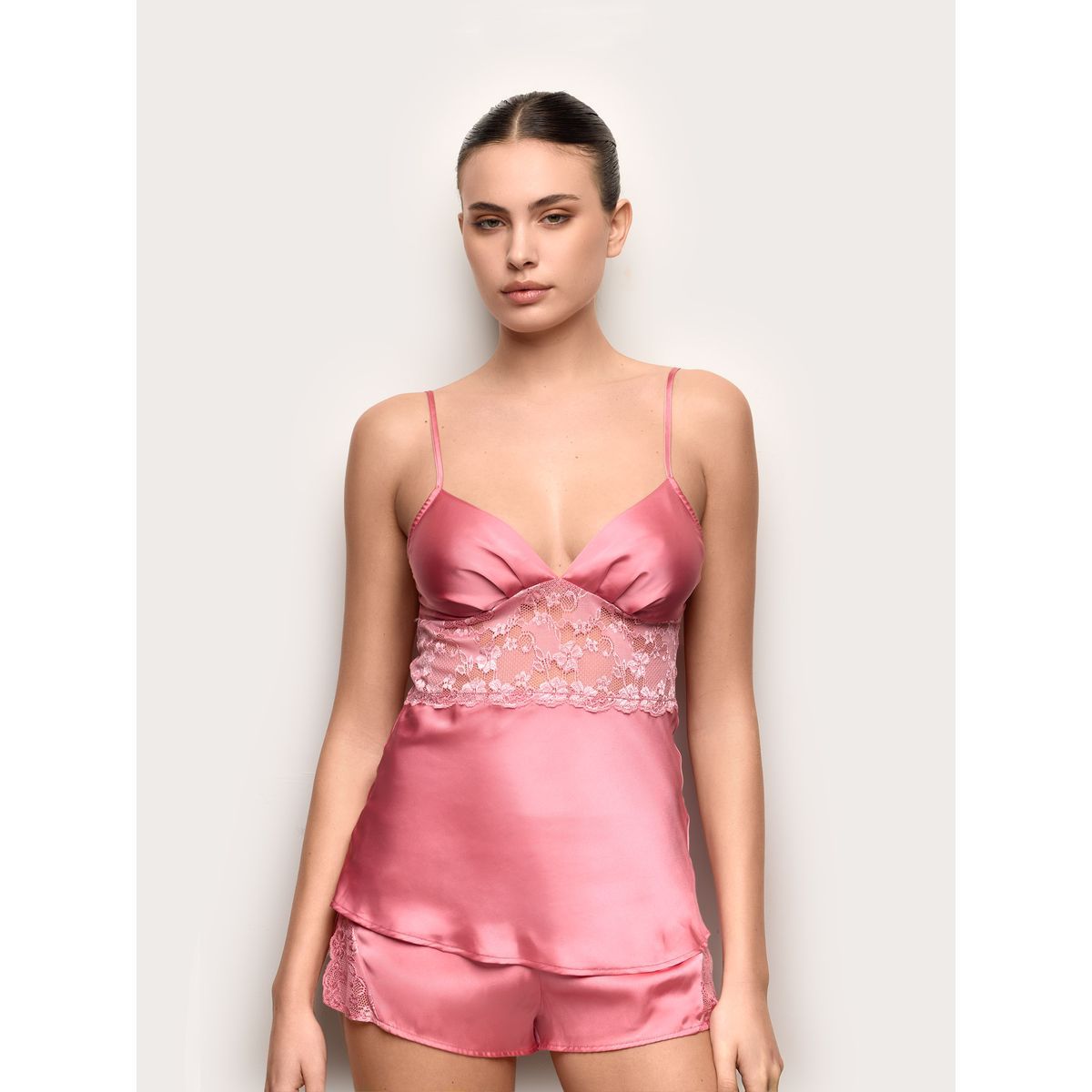 Yamamay Primula Satin and Lace Nightshirt Primula Color-1