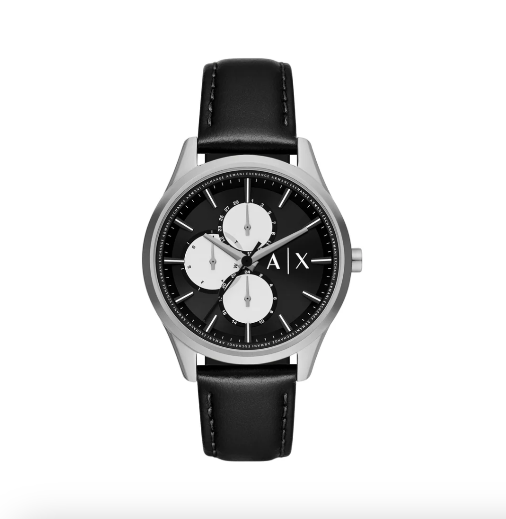 Armani Exchange AX1872 Dante Multifunction Watch 42mm Black Leather-1