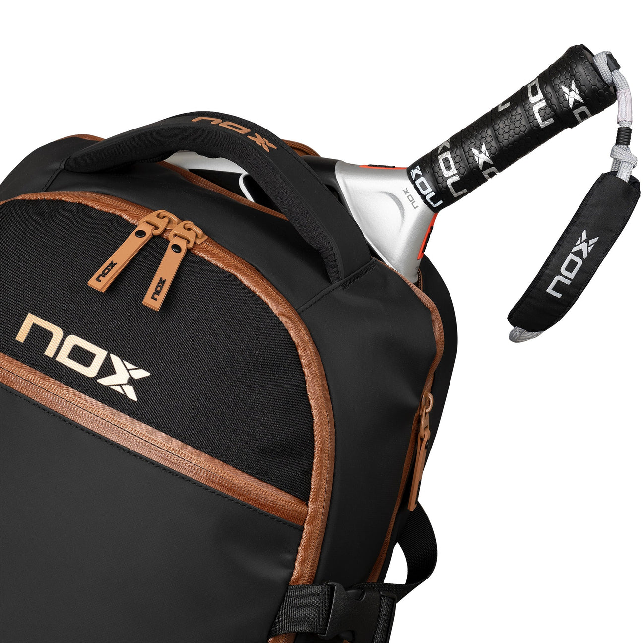 Nox Luxury Open Series Padel Backpack 30L Black Brown-4