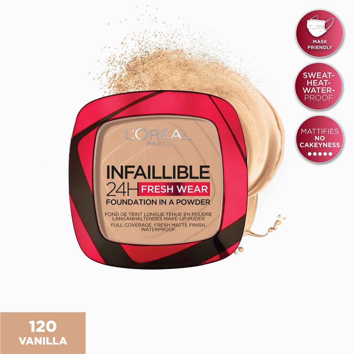 L'Oréal Paris Infallible Up To 24H Fresh Wear Foundation-in-a-Powder Matte-1