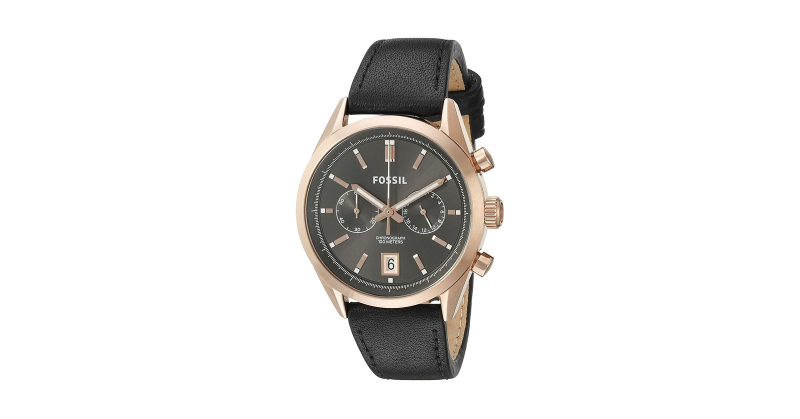 Fossil Del Rey Chronograph Men's Watch 43mm Leather Strap CH2952-1