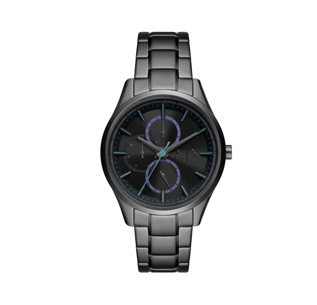 Armani Exchange Kilian AX1421 Men's Watch 42mm Gunmetal Blue Dial-1