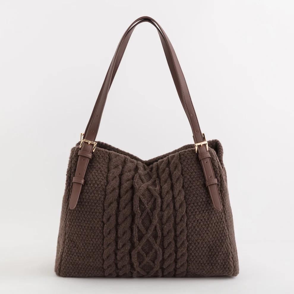 Carpisa Verrés Women's Shopping Bag Braided Fabric PU Leather Inserts-4