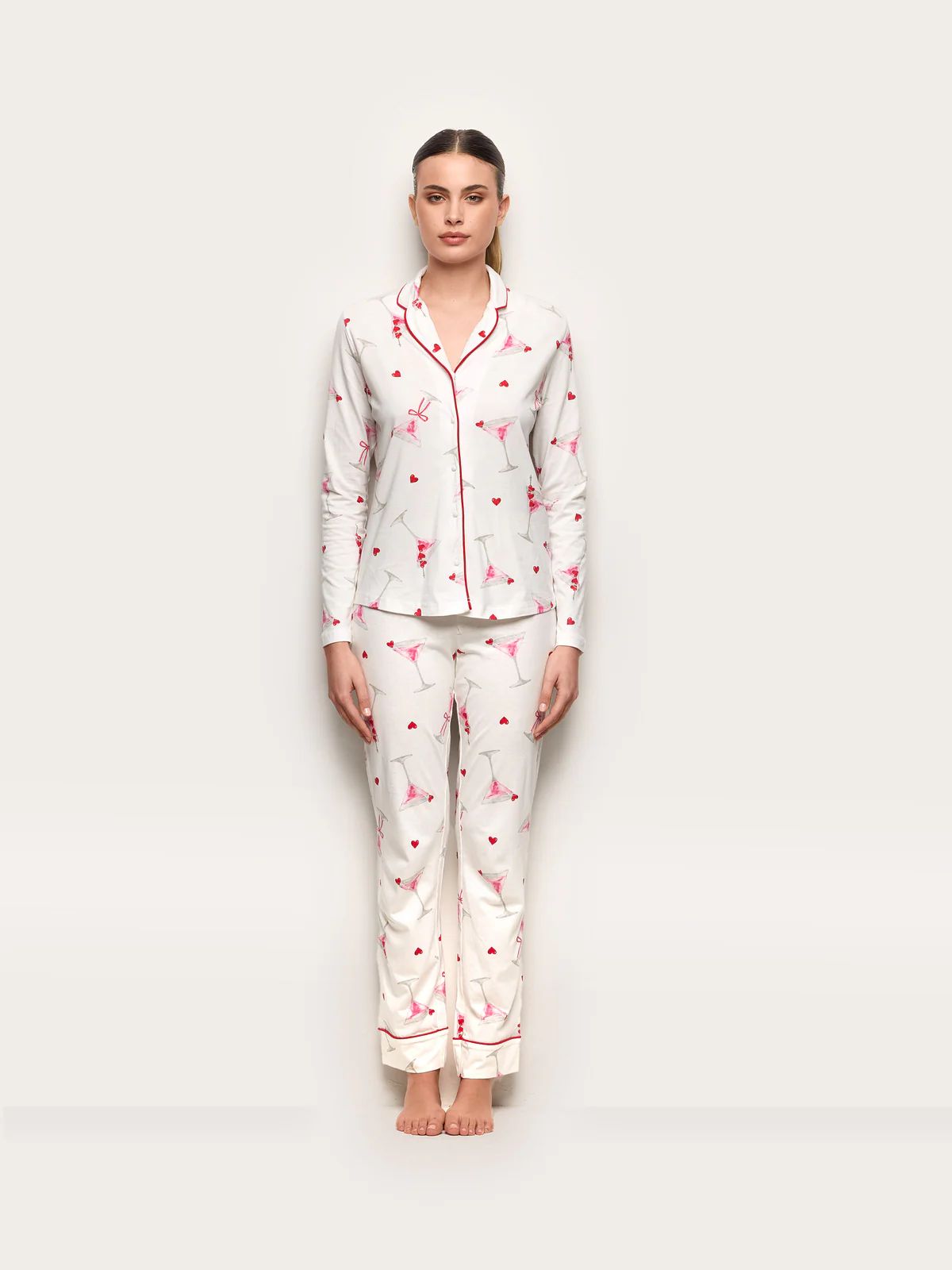 Yamamay That's Amore Long Open Women's Pajama Printed PPRD191003-1