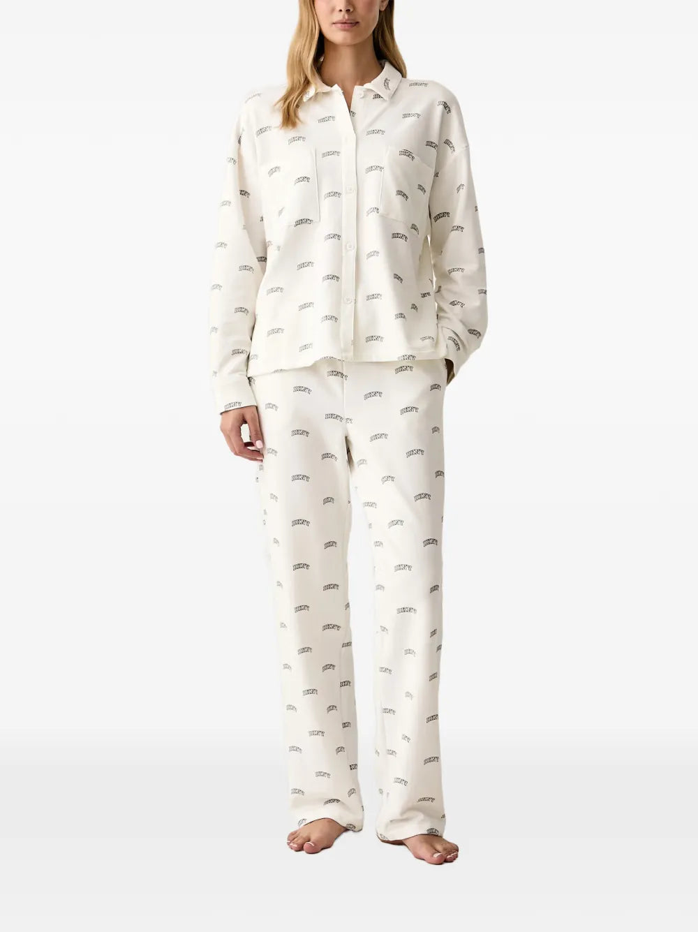 DKNY YI90125 black logo-print pyjama set