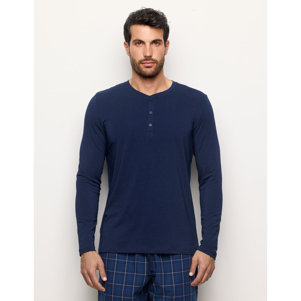 Yamamay Mix&Match Long-Sleeve Top Cotton-Modal Sleepwear-1