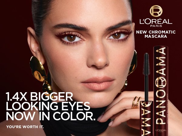 L'Oréal Paris Panorama Chromatic Mascara campaign