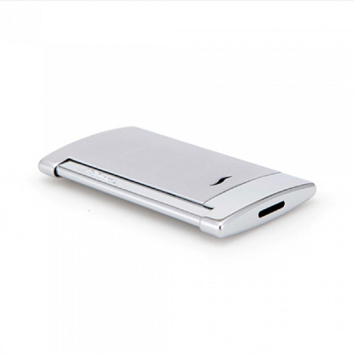 S.T. Dupont Slim 7 Lighter Brushed Chrome 7mm Jet Flame-5
