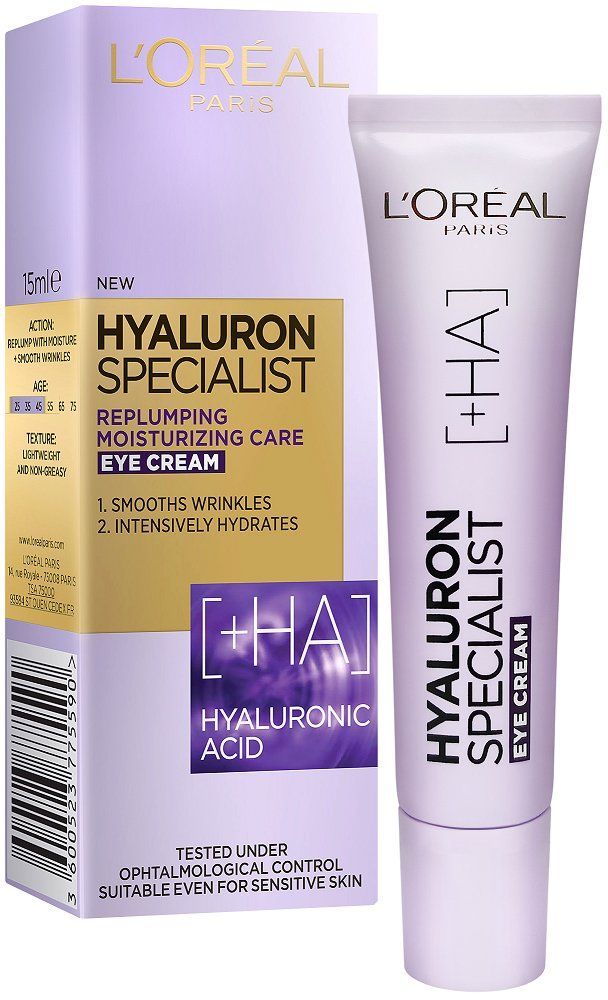 L'Oréal Paris Hyaluron Specialist Re-plumping Moisturizing Eye Cream-1